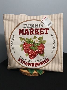 Farmer's Market Strawberries Tote Bag - NWT